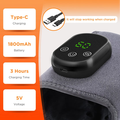 Tradlos benmassager med varme 2-pack