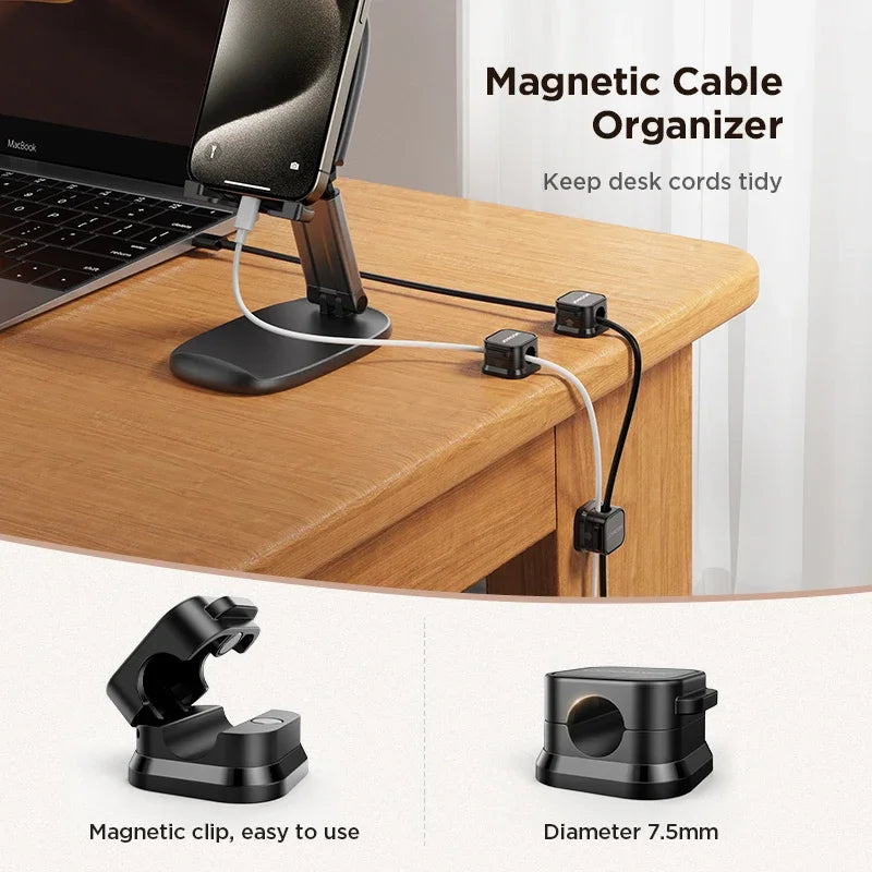 Magnetisk kabelorganiserare klammar