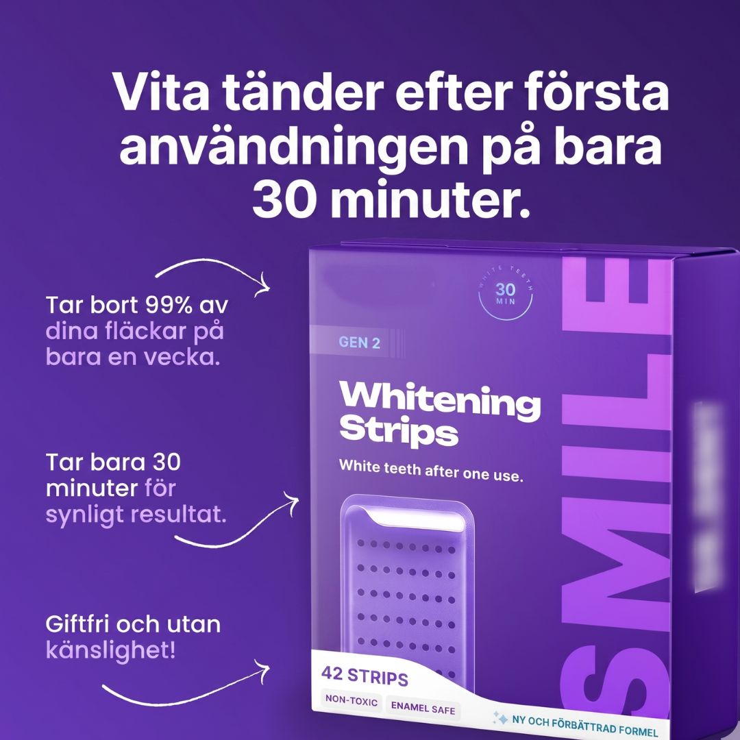 Whitening Strips – 42 remsor | Vita tänder på 7 dagar | NovaSmart