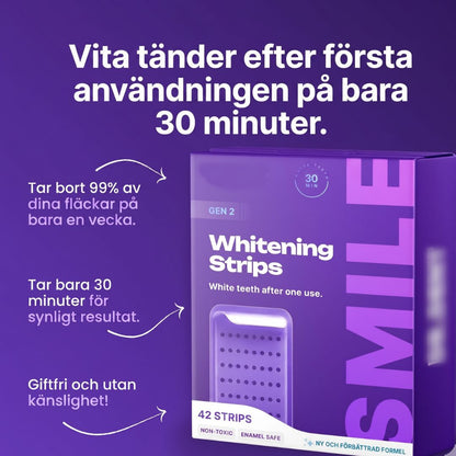 Whitening Strips – 42 remsor | Vita tänder på 7 dagar | NovaSmart